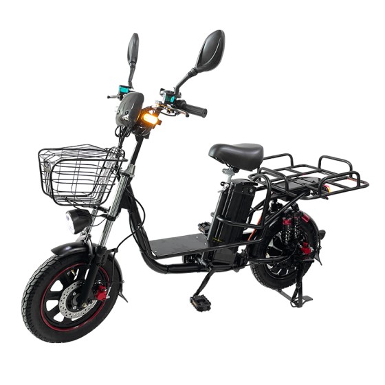163.0 vacuum tires, red rim wheels, beach tires, Yilan Princess II rear dual shock absorption lithium battery electric bicycle